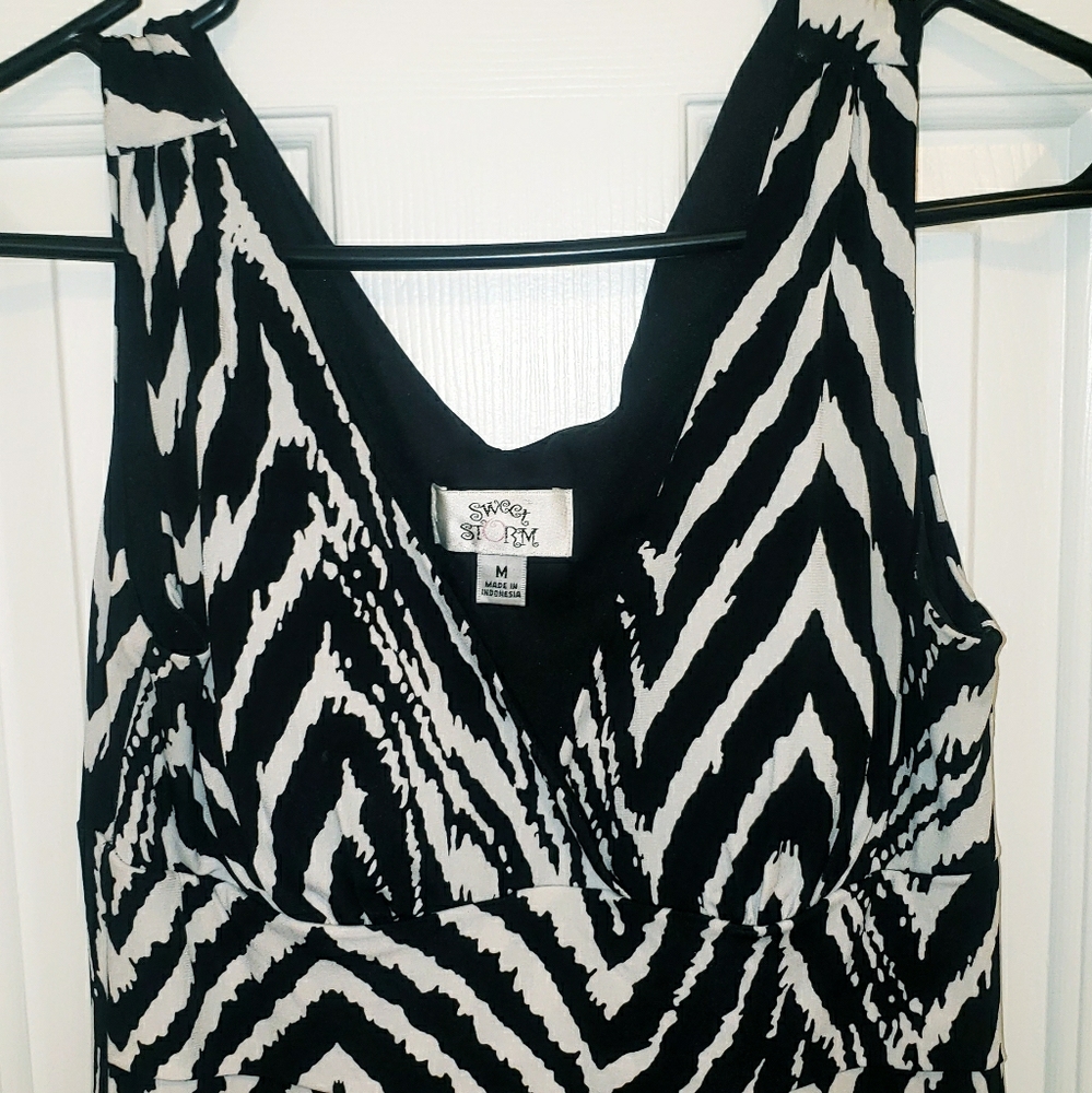 Black and white zebra Dress